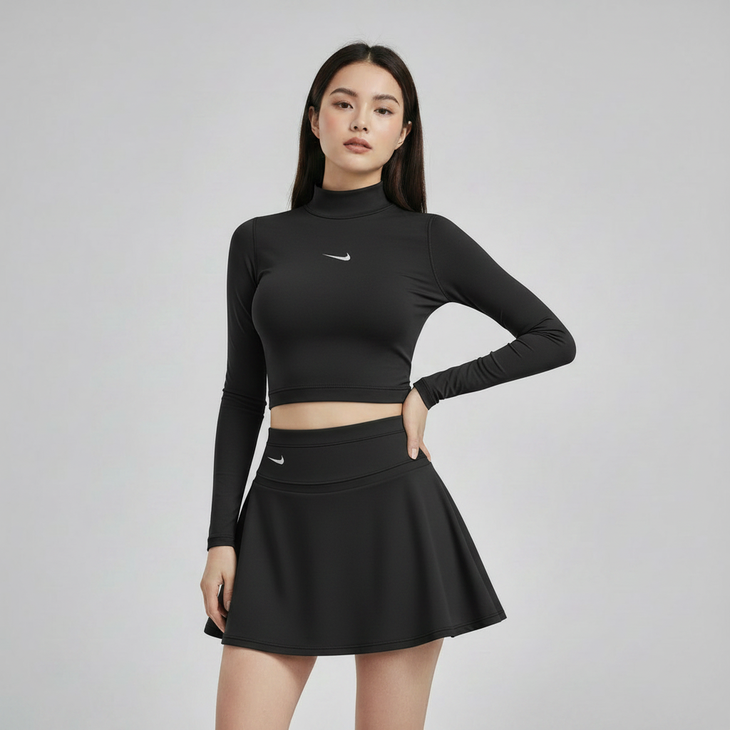 CONJUNTO FALDA SHORTS Y BUZO NIKE